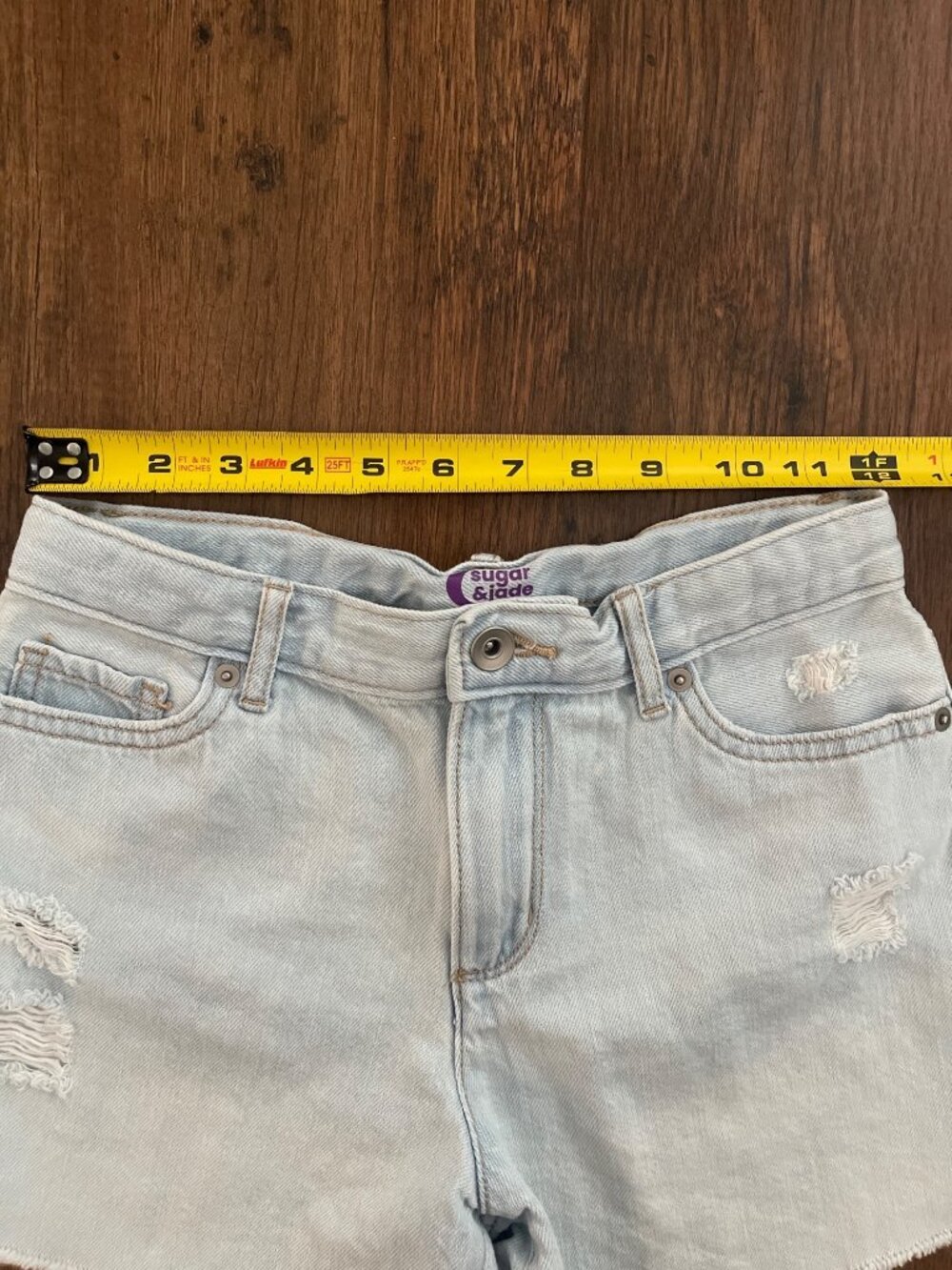 Sugar & Jade Jean Shorts Light Wash Denim Girls 12 - Picture 6 of 8